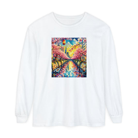 Sakura Crystals Long Sleeve Tee